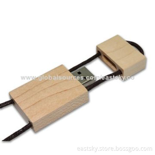 Wood Promotional Flash Drive, Made of Wood/Bamboo, with 2.0 Interface, Logo Printing Available, 64MBNew